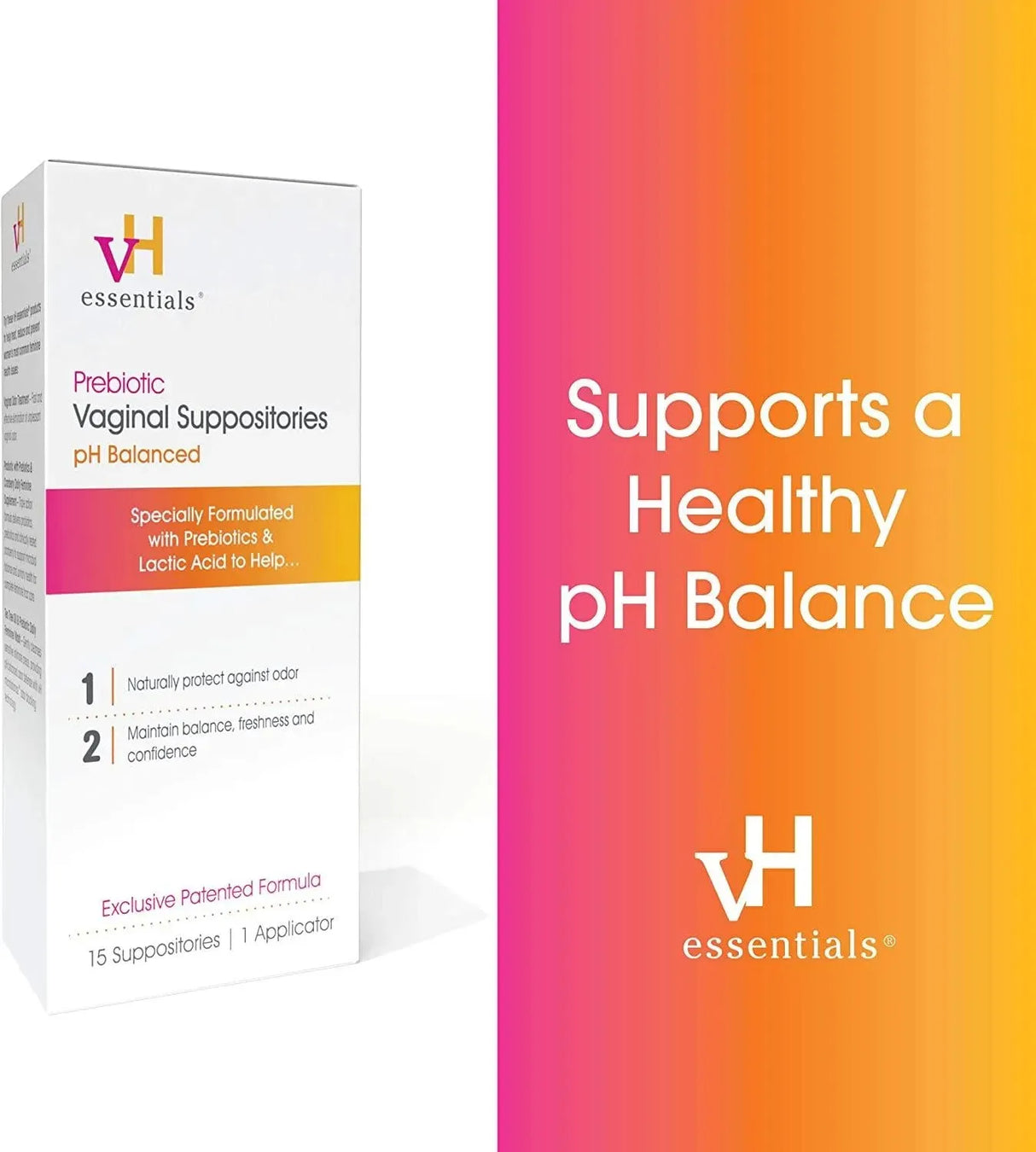 VH ESSENTIALS - vH essentials Prebiotic PH Balanced Vaginal Suppositories 15 Supositorios + 1 Aplicador - The Red Vitamin MX - Supositorios De Ácido Bórico - {{ shop.shopifyCountryName }}