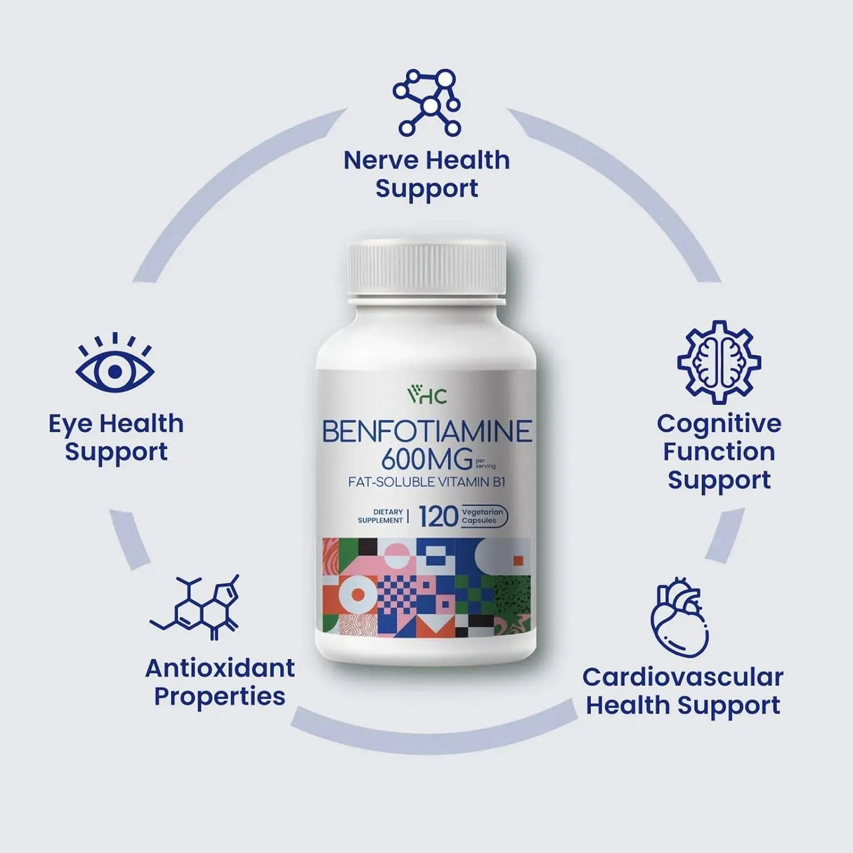 VHC - VHC Benfotiamine 600Mg. 120 Capsulas - The Red Vitamin MX - Suplementos Alimenticios - {{ shop.shopifyCountryName }}