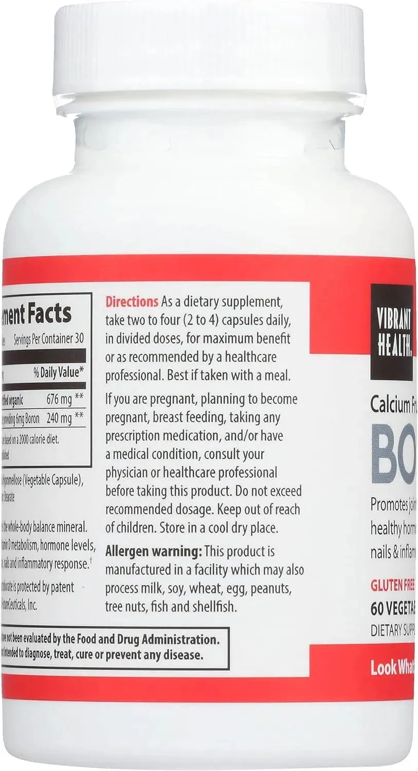 VIBRANT HEALTH - Vibrant Health Super Natural Boron 60 Capsulas - The Red Vitamin MX - Suplementos Alimenticios - {{ shop.shopifyCountryName }}