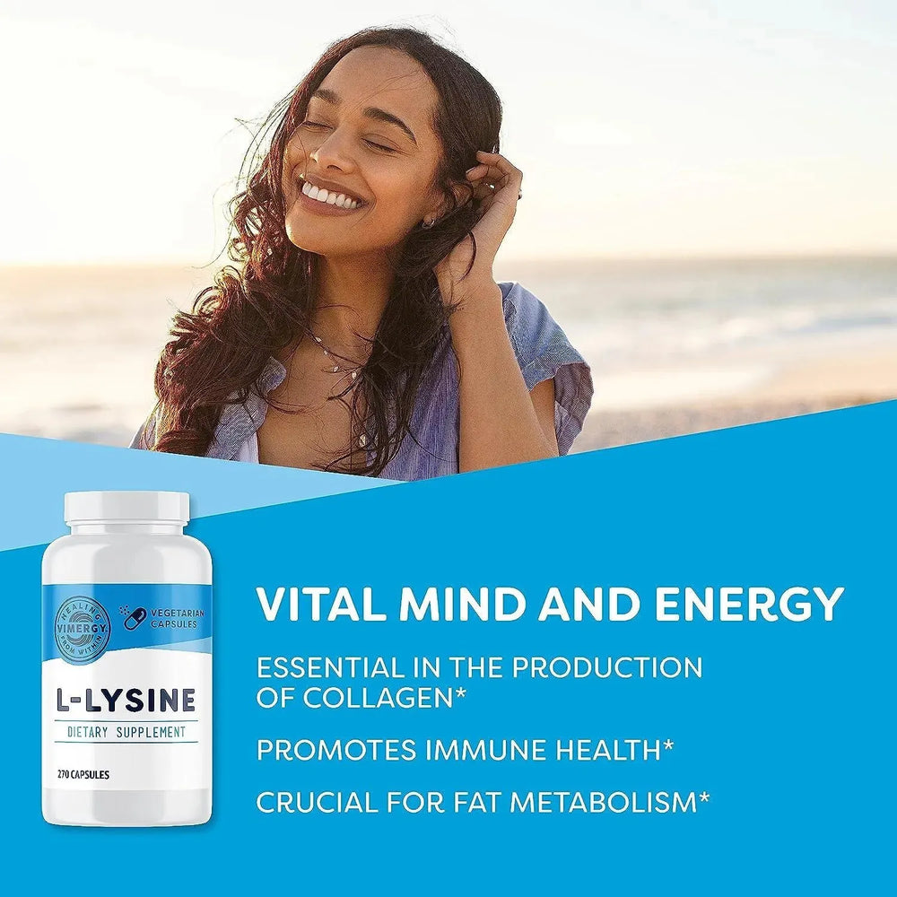 VIMERGY - Vimergy L-Lysine 500Mg. 270 Capsulas - The Red Vitamin MX - Suplementos Alimenticios - {{ shop.shopifyCountryName }}