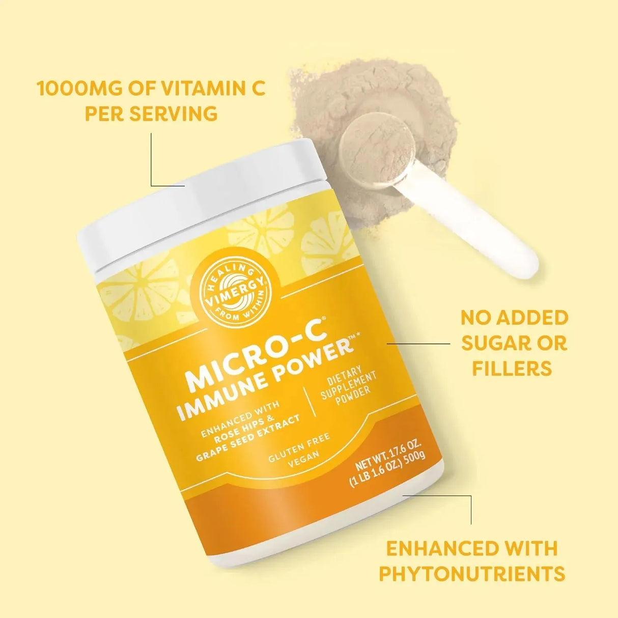 VIMERGY - Vimergy Micro-C Immune Power 278 Servicios 500Gr. - The Red Vitamin MX - Suplementos Alimenticios - {{ shop.shopifyCountryName }}