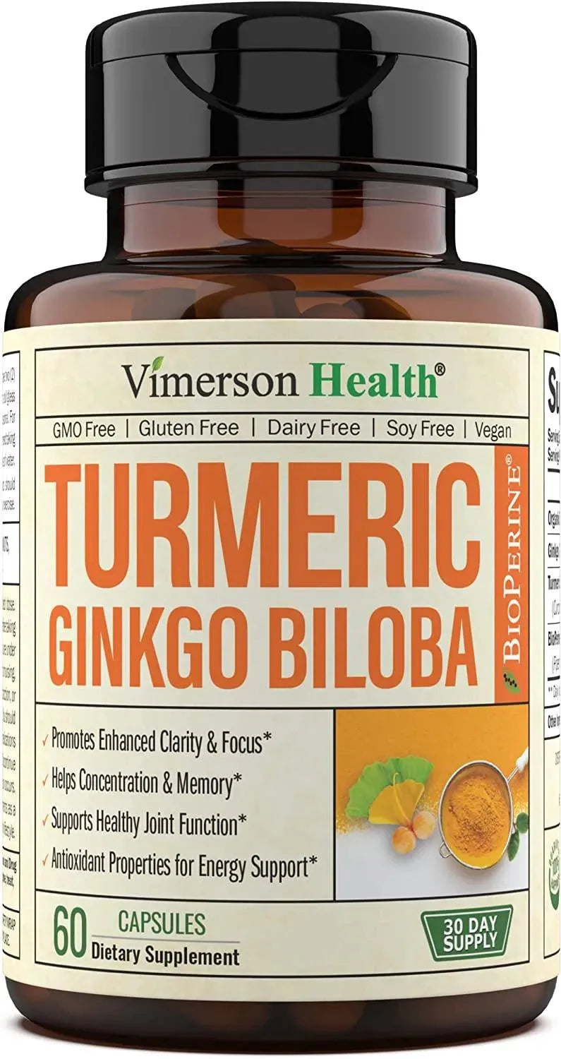 VIMERSON HEALTH - Vimerson Health Turmeric Curcumin & Ginkgo Biloba 60 Capsulas - The Red Vitamin MX - Suplementos Alimenticios - {{ shop.shopifyCountryName }}