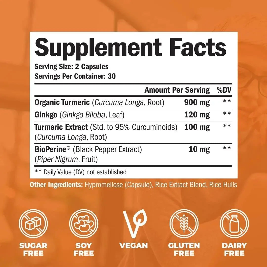 VIMERSON HEALTH - Vimerson Health Turmeric Curcumin & Ginkgo Biloba 60 Capsulas - The Red Vitamin MX - Suplementos Alimenticios - {{ shop.shopifyCountryName }}