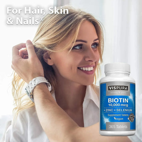 VISPURA - VISPURA Biotin 10000 mcg 365 Tabletas - The Red Vitamin MX - Suplementos Alimenticios - {{ shop.shopifyCountryName }}