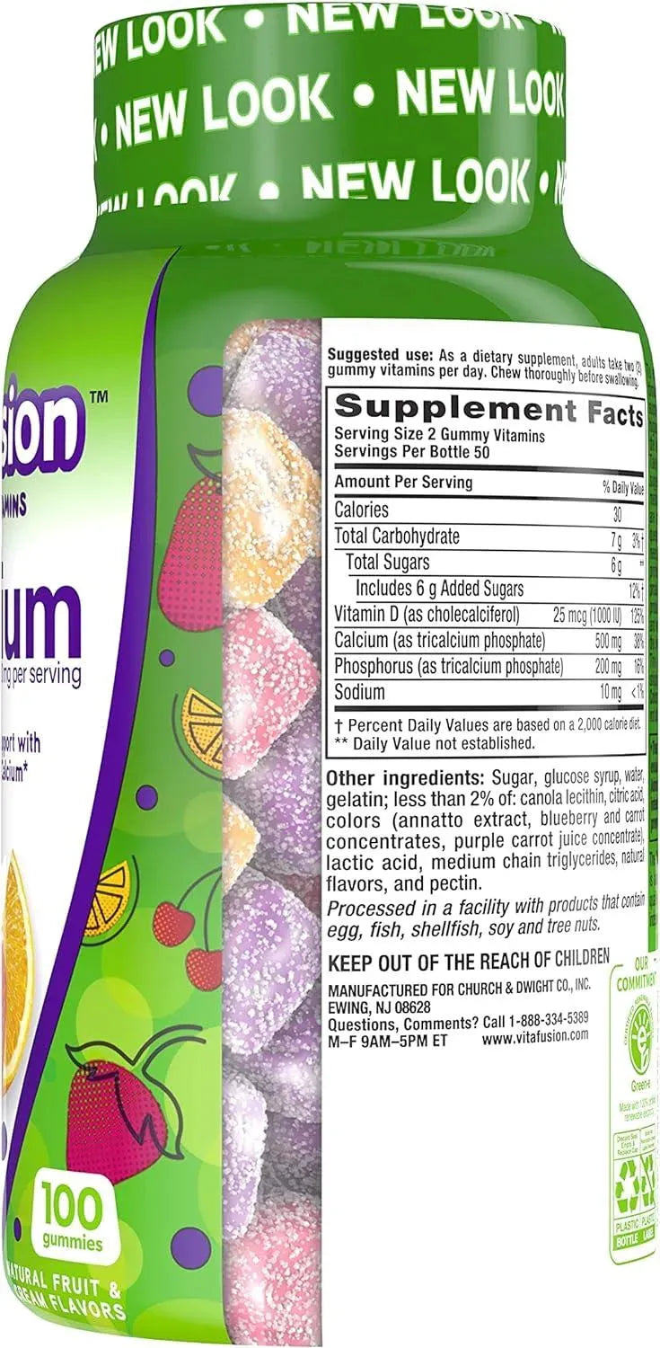 VITAFUSION - Vitafusion Calcium Gummies 500Mg. 200 Gomitas - The Red Vitamin MX - Suplementos Alimenticios - {{ shop.shopifyCountryName }}