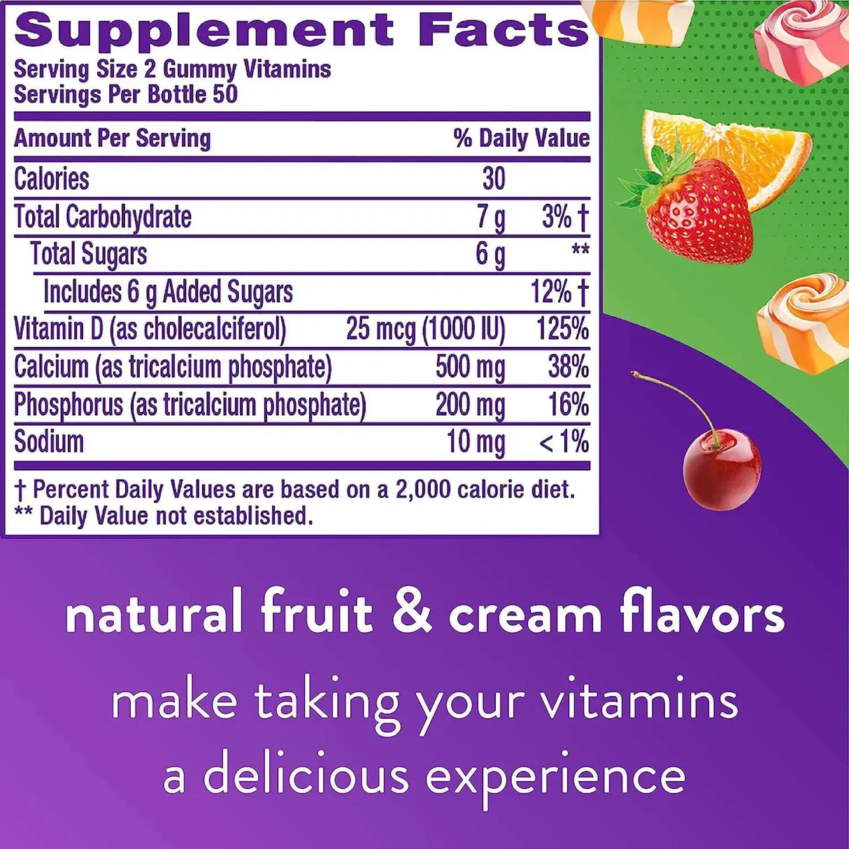 VITAFUSION - Vitafusion Calcium Gummy 500Mg. 100 Gomitas - The Red Vitamin MX - Suplementos Alimenticios - {{ shop.shopifyCountryName }}