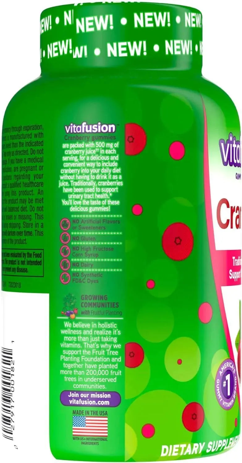 VITAFUSION - Vitafusion Cranberry Gummies for Women 500Mg. 60 Gomitas - The Red Vitamin MX - Suplementos Alimenticios - {{ shop.shopifyCountryName }}