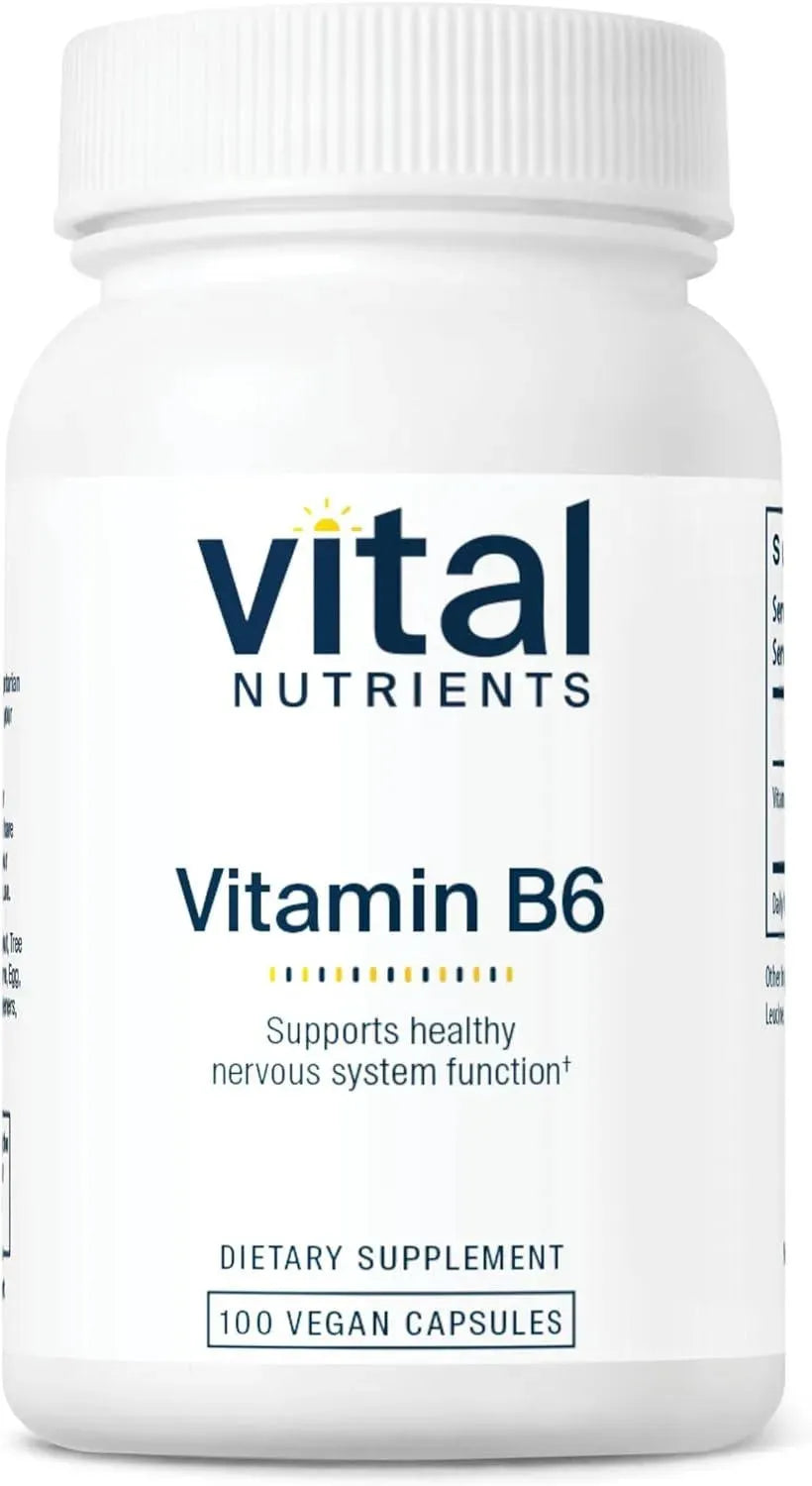 VITAL NUTRIENTS - Vital Nutrients Vitamin B6 100Mg. 100 Capsulas - The Red Vitamin MX - Suplementos Alimenticios - {{ shop.shopifyCountryName }}