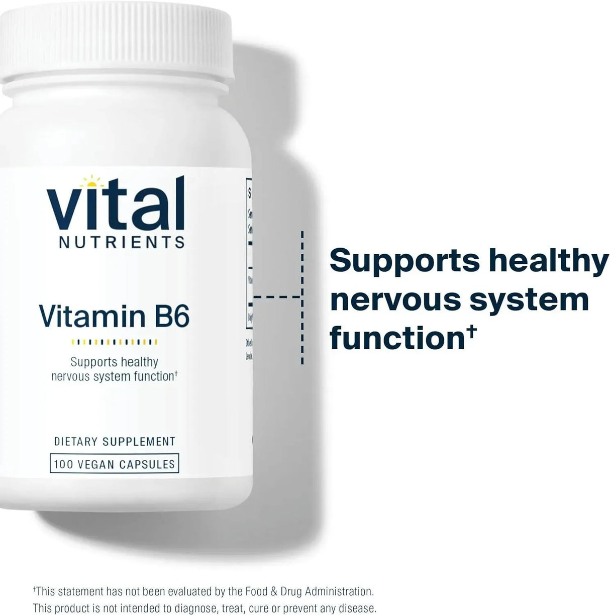 VITAL NUTRIENTS - Vital Nutrients Vitamin B6 100Mg. 100 Capsulas - The Red Vitamin MX - Suplementos Alimenticios - {{ shop.shopifyCountryName }}