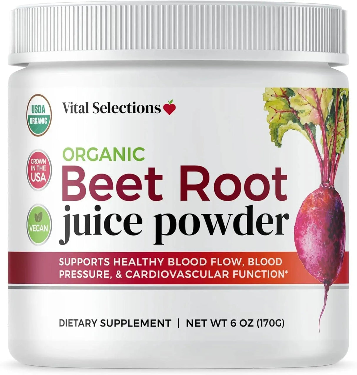 VITAL SELECTIONS - Vital Selections 100% Organic Beet Root Juice Powder 170Gr. - The Red Vitamin MX - Suplementos Alimenticios - {{ shop.shopifyCountryName }}