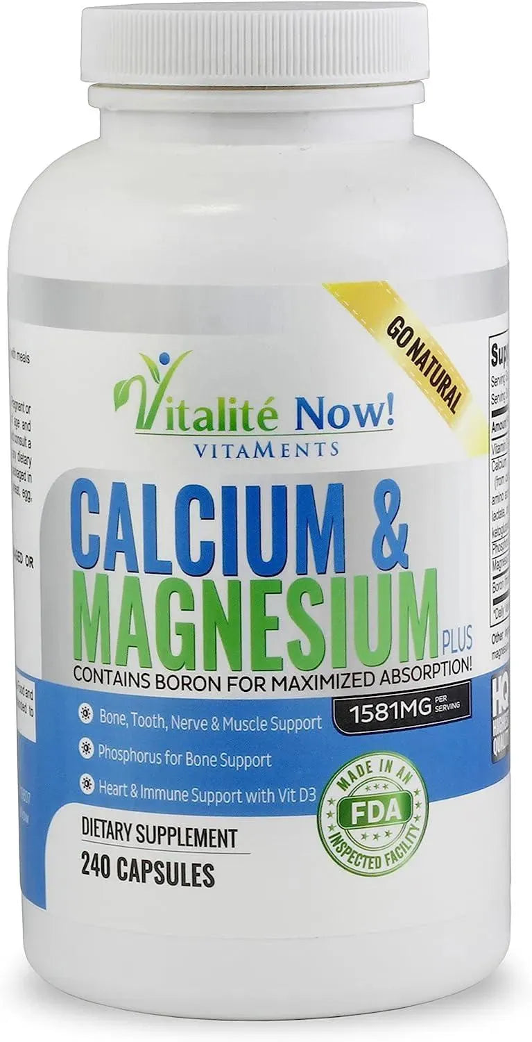 VITALE NOW - Vitale Now Calcium & Magnesium + Vitamin D3 240 Capsulas - The Red Vitamin MX - Suplementos Alimenticios - {{ shop.shopifyCountryName }}