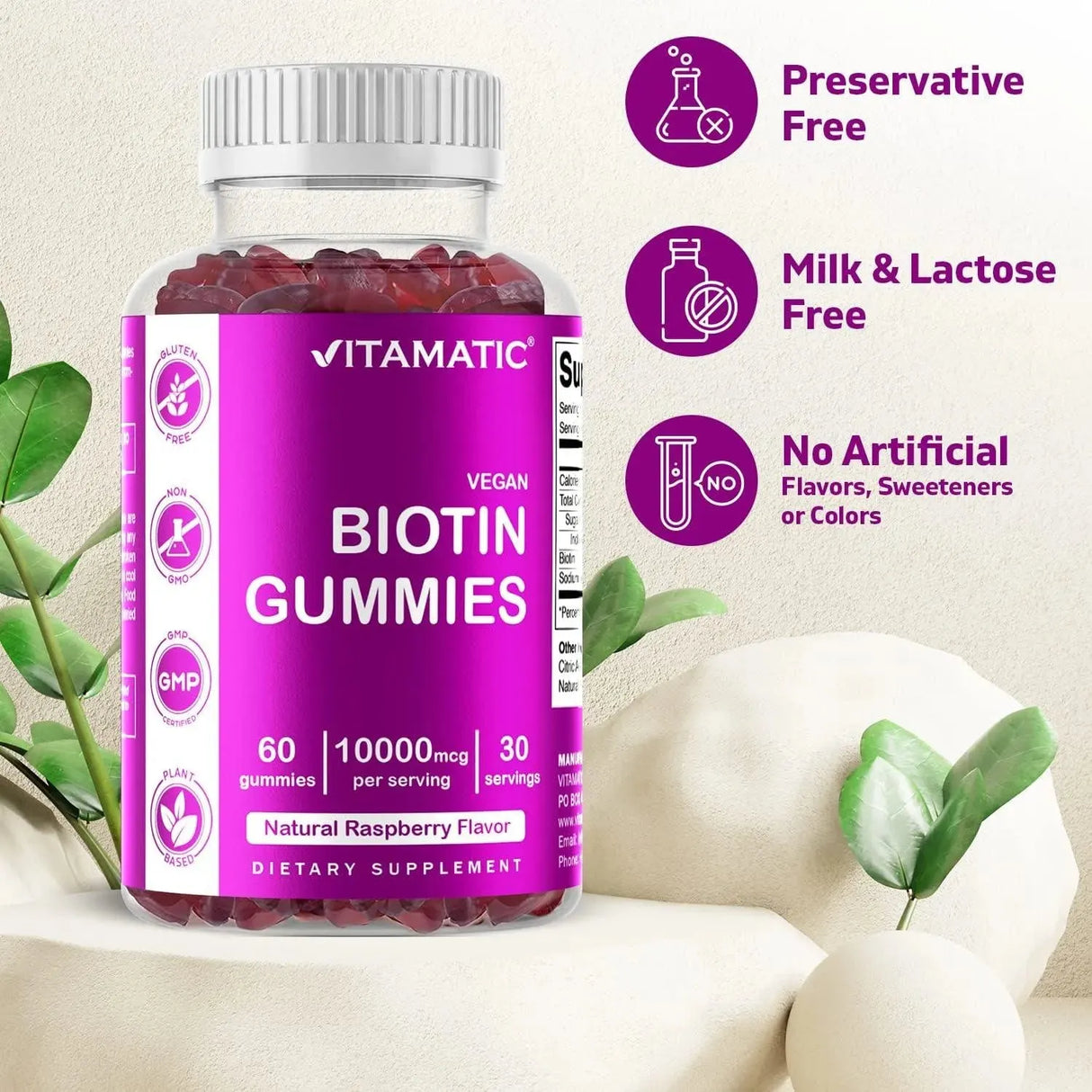 VITAMATIC - Vitamatic Biotin Gummies 10,000 mcg 60 Gomitas - The Red Vitamin MX - Suplementos Alimenticios - {{ shop.shopifyCountryName }}