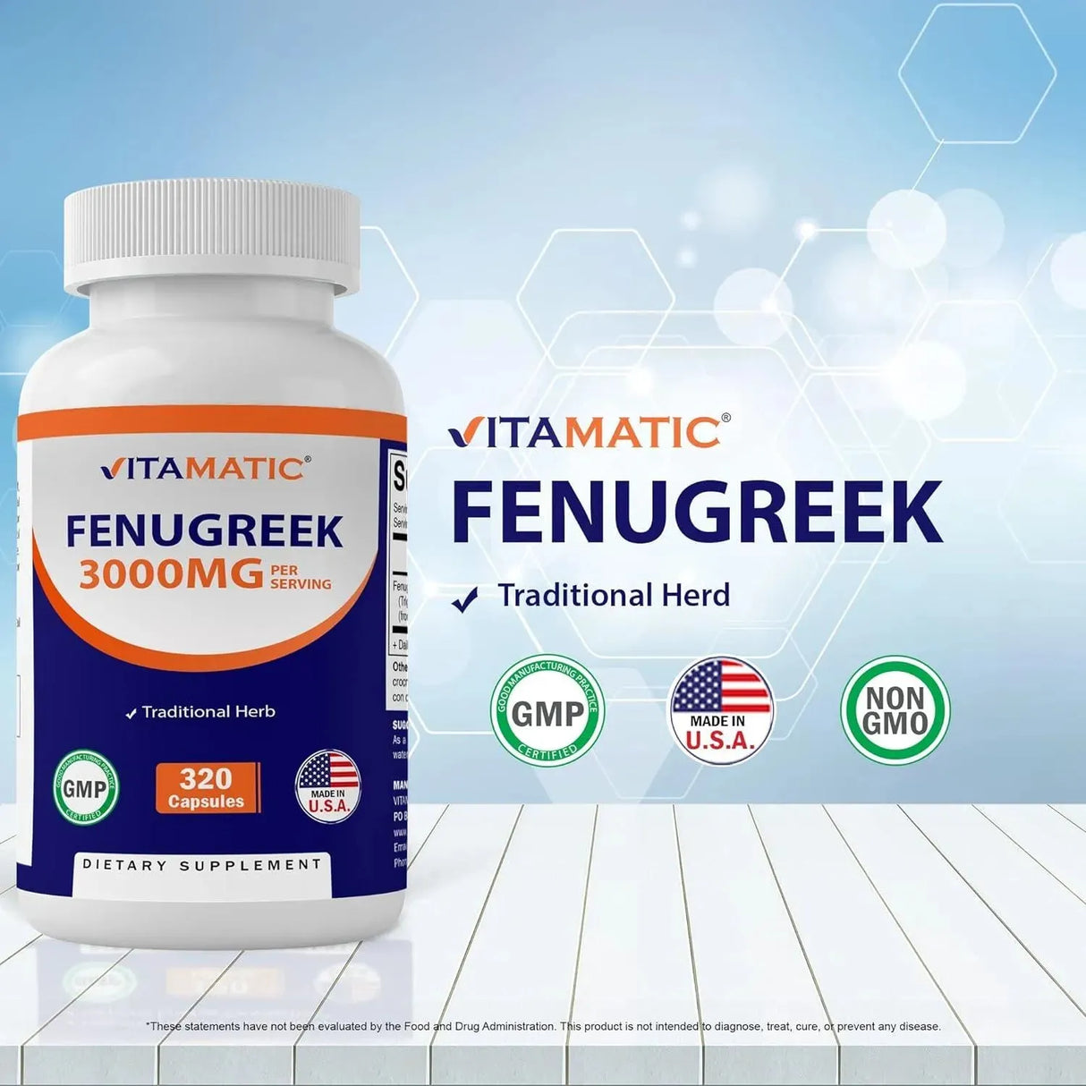 VITAMATIC - Vitamatic Fenugreek 3000Mg. 320 Capsulas - The Red Vitamin MX - Suplementos Alimenticios - {{ shop.shopifyCountryName }}