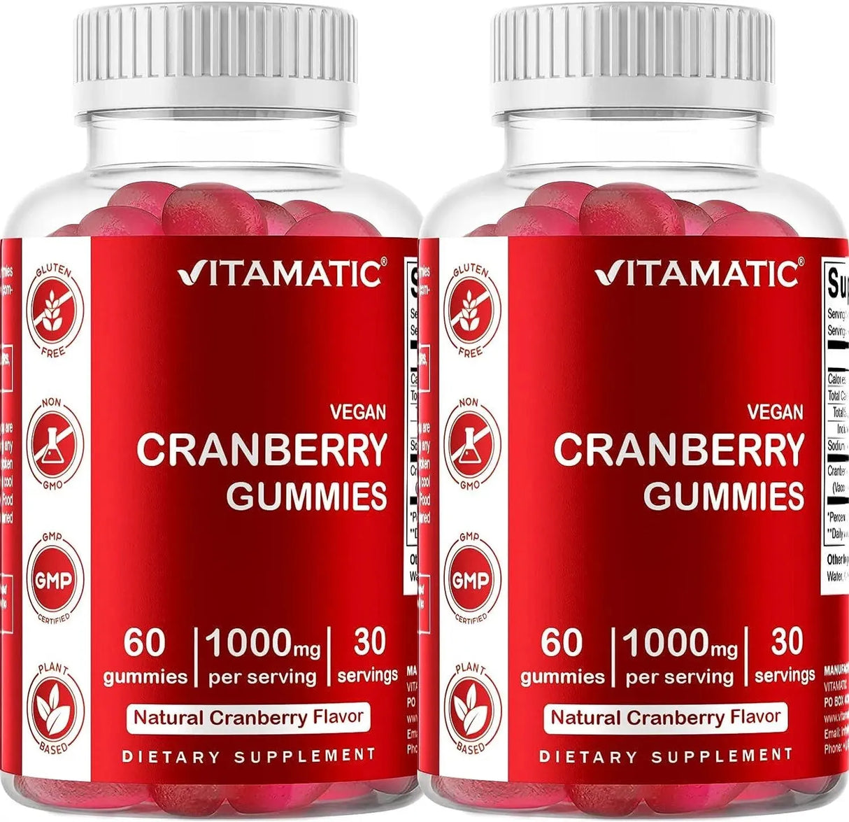 VITAMATIC - Vitamatic Vegan Cranberry Gummies 1000Mg. 120 Gomitas - The Red Vitamin MX - Suplementos Alimenticios - {{ shop.shopifyCountryName }}