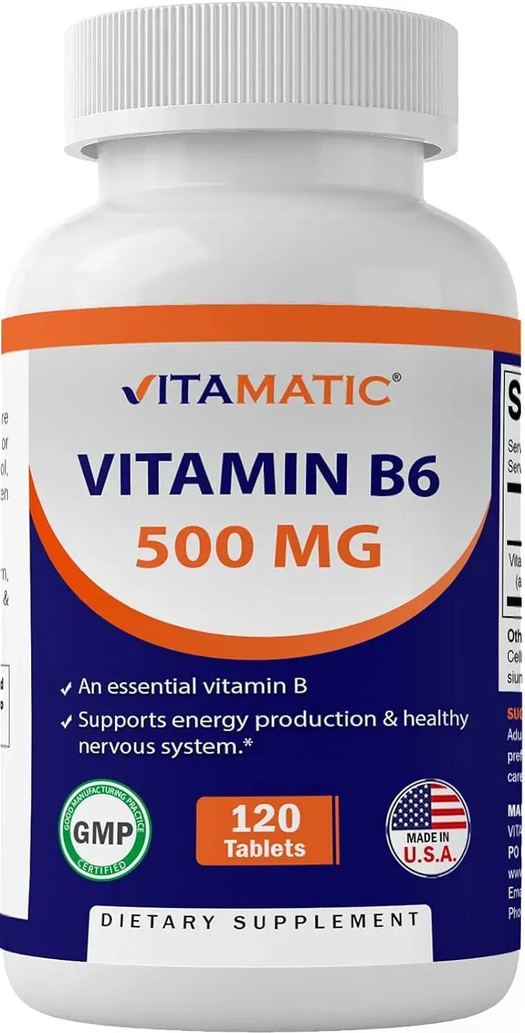 VITAMATIC - Vitamatic Vitamin B6 500Mg. 120 Tabletas - The Red Vitamin MX - Suplementos Alimenticios - {{ shop.shopifyCountryName }}