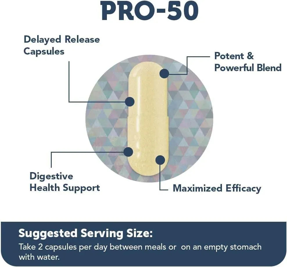 VITAMIN BOUNTY - Vitamin Bounty Pro-50 Probiotics 60 Capsulas - The Red Vitamin MX - Suplementos Alimenticios - {{ shop.shopifyCountryName }}