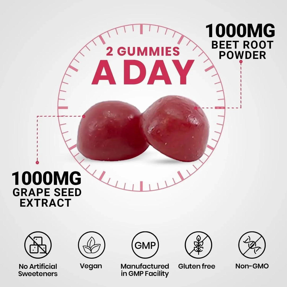 VITAMIZED - VITAMIZED Potent Beetroot Gummies 1000Mg. 60 Gomitas - The Red Vitamin MX - Suplementos Alimenticios - {{ shop.shopifyCountryName }}