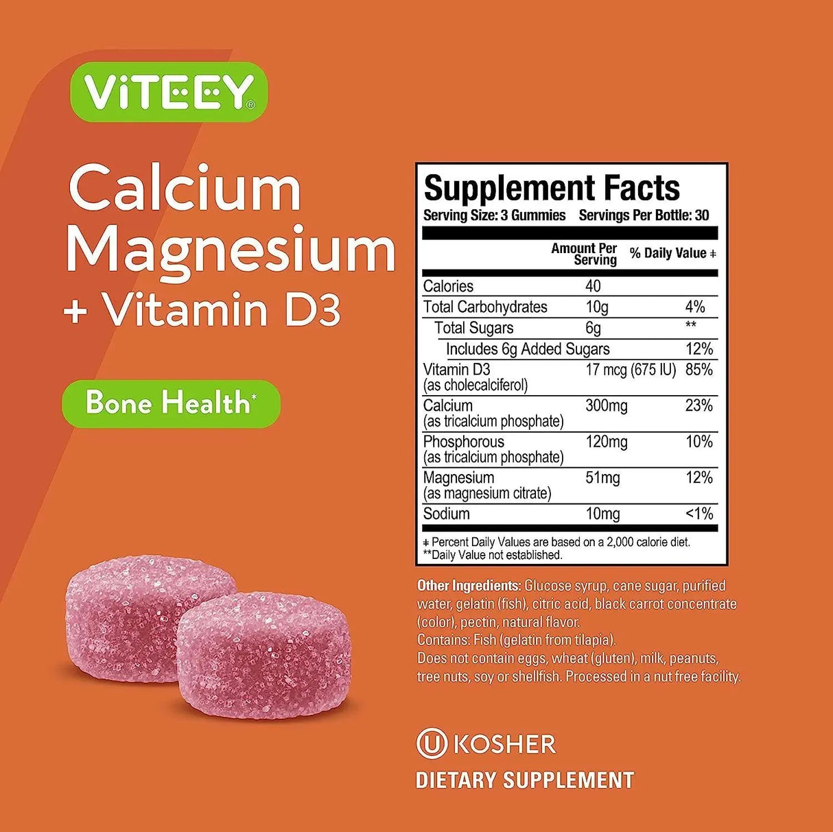 VITEEY - Viteey Calcium Magnesium Gummies with Vitamin D3 90 Gomitas - The Red Vitamin MX - Suplementos Alimenticios - {{ shop.shopifyCountryName }}