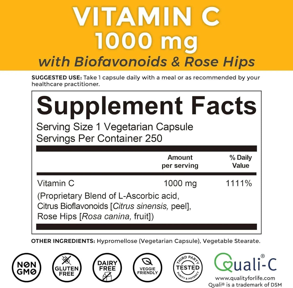 VIVA NATURALS - Viva Naturals Vitamin C 1000Mg. 250 Capsulas - The Red Vitamin MX - Suplementos Alimenticios - {{ shop.shopifyCountryName }}