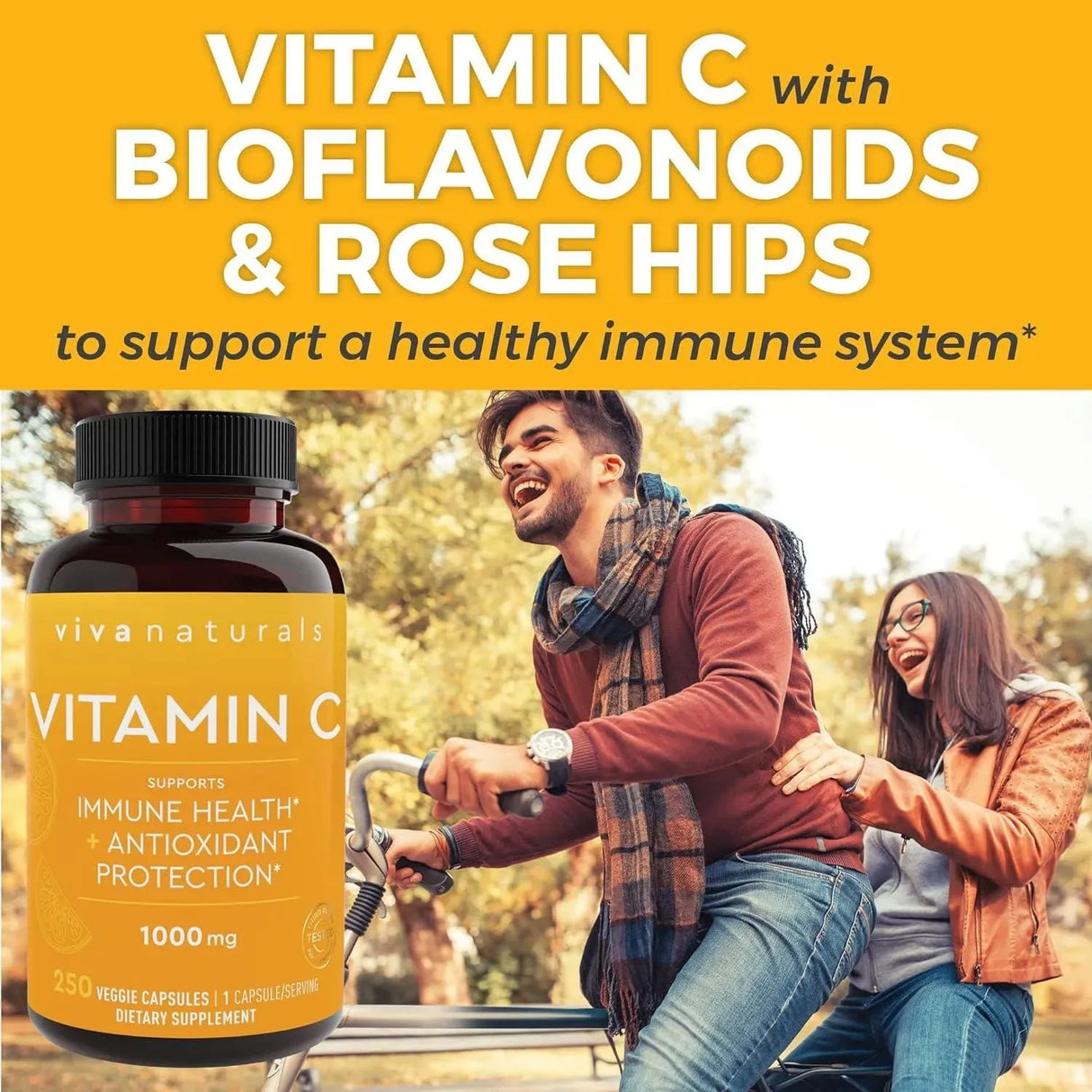 VIVA NATURALS - Viva Naturals Vitamin C 1000Mg. 250 Capsulas - The Red Vitamin MX - Suplementos Alimenticios - {{ shop.shopifyCountryName }}