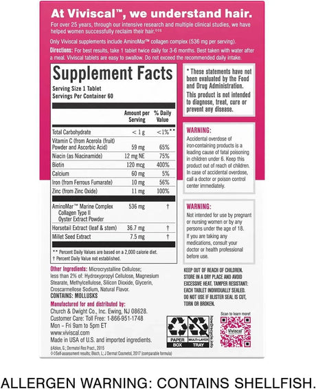 VIVISCAL - Viviscal Hair Growth Supplement For Women - The Red Vitamin MX - Suplementos Alimenticios - {{ shop.shopifyCountryName }}