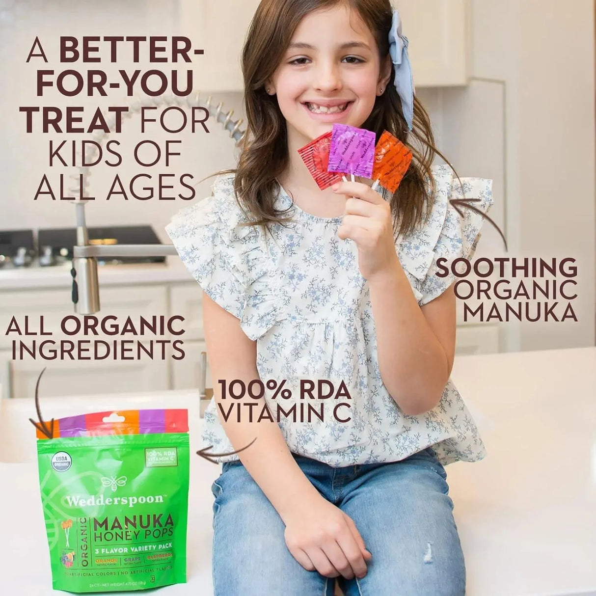 WEDDERSPOON - Wedderspoon Organic Manuka Honey Vitamin C Lollipops Variety Pack 24 Paletas - The Red Vitamin MX - Suplementos Alimenticios - {{ shop.shopifyCountryName }}