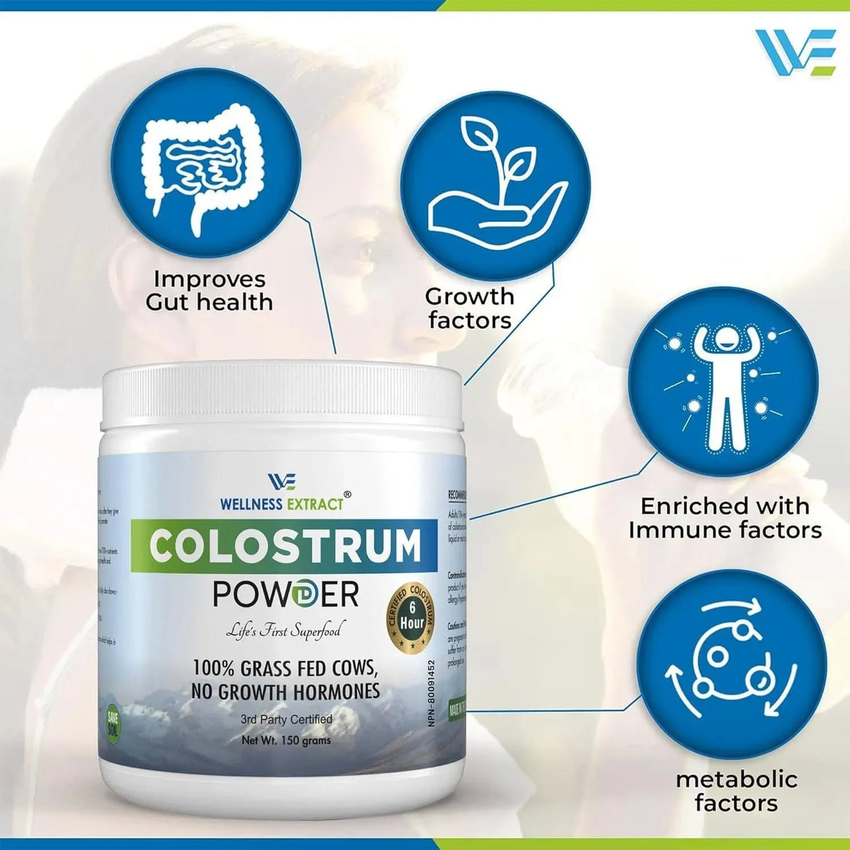 WELLNESS EXTRACT - Wellness Extract Bovine Colostrum Powder 150Gr. - The Red Vitamin MX - Suplementos Alimenticios - {{ shop.shopifyCountryName }}