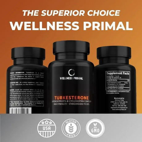 WELLNESS PRIMAL - Wellness Primal Turkesterone 500Mg. 60 Capsulas - The Red Vitamin MX - Suplementos Alimenticios - {{ shop.shopifyCountryName }}