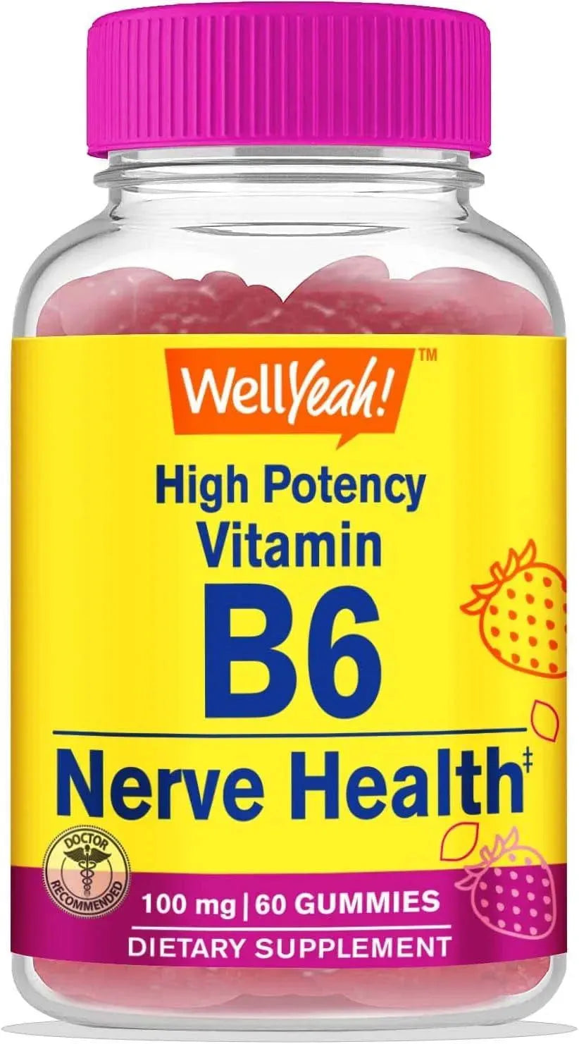 WELLYEAH - WellYeah High Potency Vitamin B6 Gummies 60 Gomitas - The Red Vitamin MX - Suplementos Alimenticios - {{ shop.shopifyCountryName }}