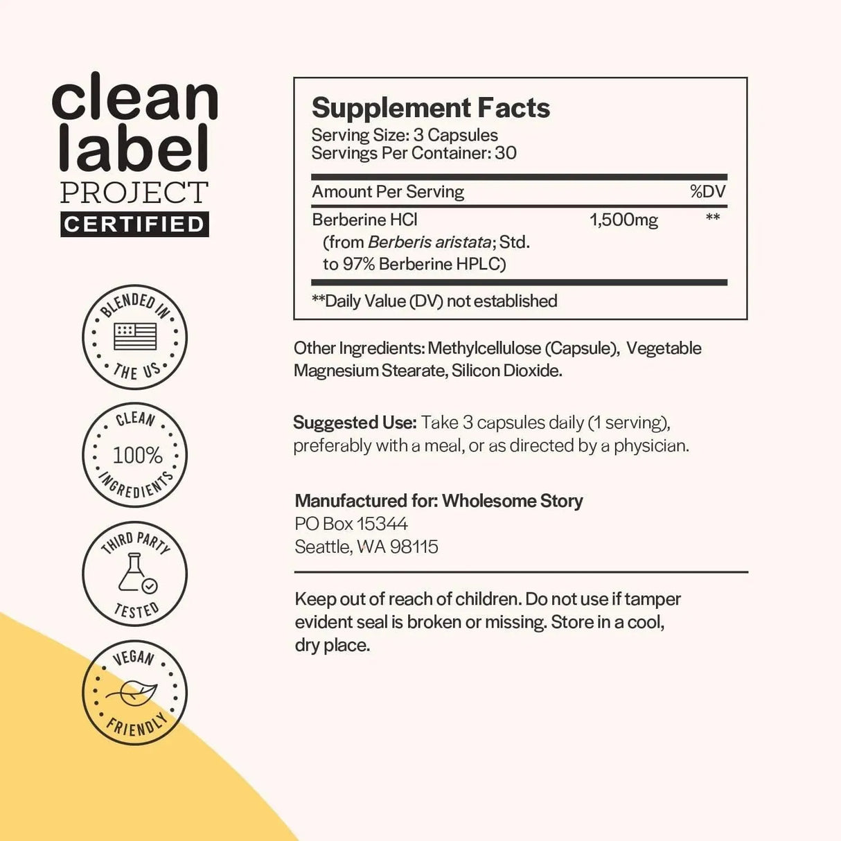 WHOLESOME STORY - Wholesome Story Berberine Supplement 1500Mg. 90 Capsulas - The Red Vitamin MX - Suplementos Alimenticios - {{ shop.shopifyCountryName }}