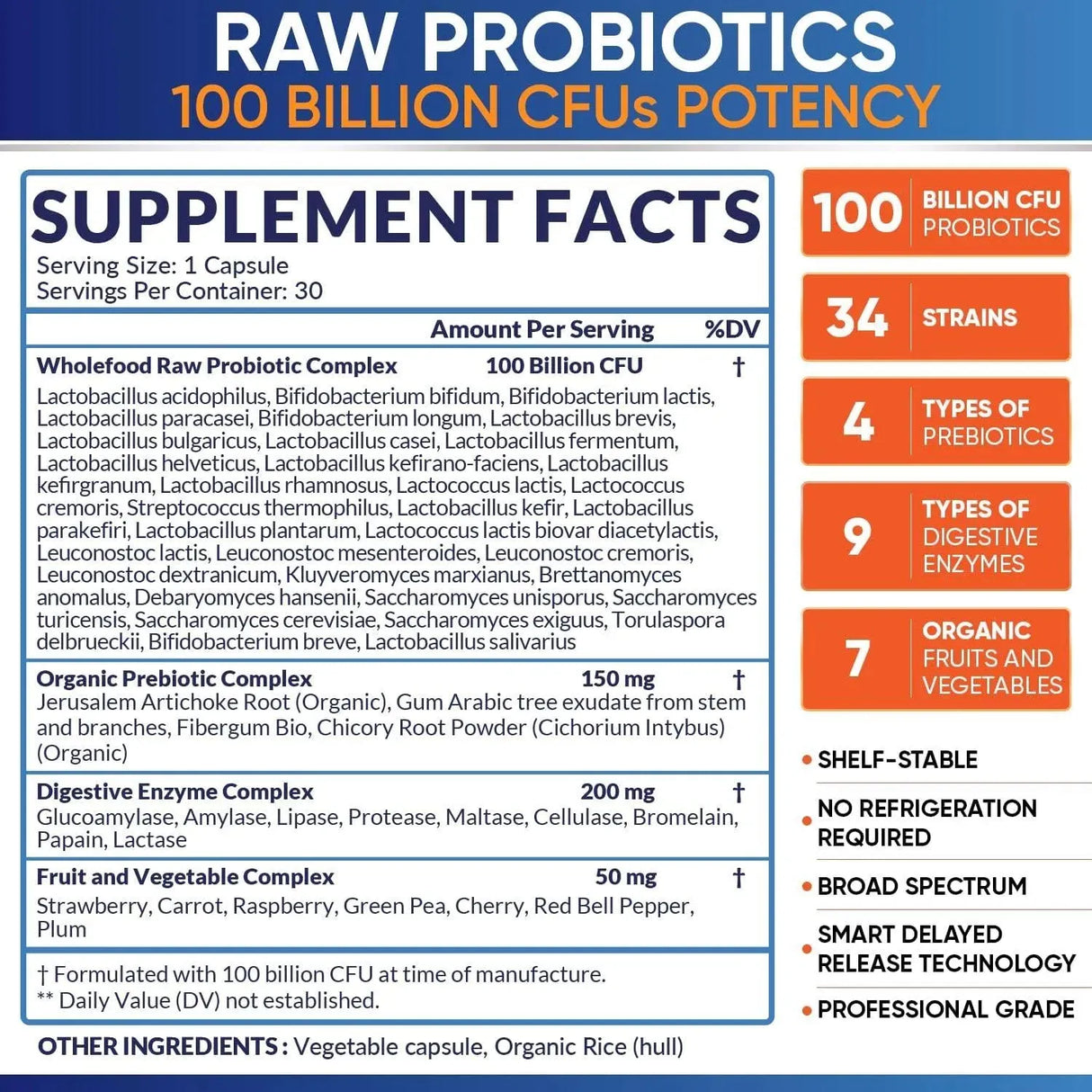 WHOLESOME WELLNESS - Wholesome Wellness Raw Probiotics 100 Billion CFU 30 Capsulas - The Red Vitamin MX - Suplementos Alimenticios - {{ shop.shopifyCountryName }}