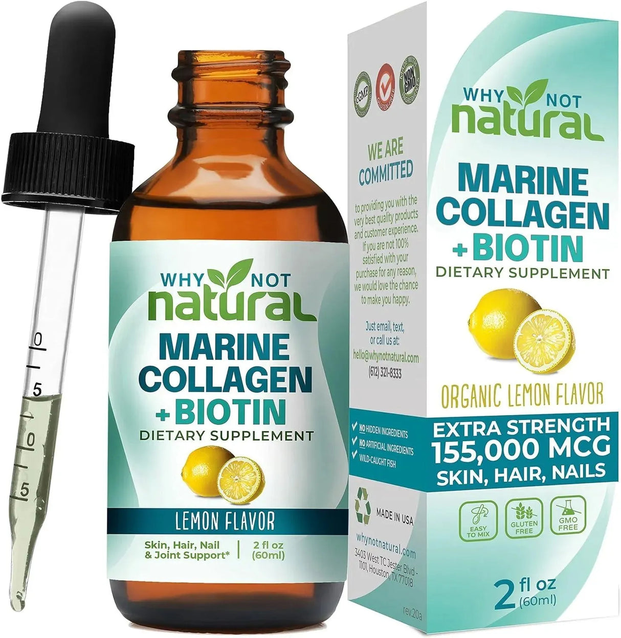 WHY NOT NATURAL - Why Not Natural Marine Collagen Elixir Plus Biotin 60Ml. - The Red Vitamin MX - Suplementos Alimenticios - {{ shop.shopifyCountryName }}