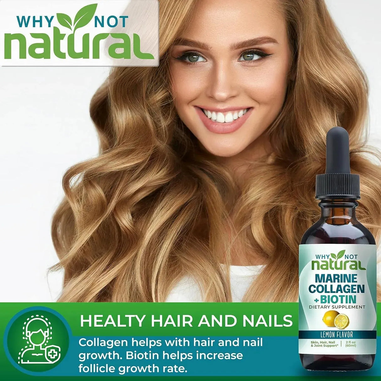 WHY NOT NATURAL - Why Not Natural Marine Collagen Elixir Plus Biotin 60Ml. - The Red Vitamin MX - Suplementos Alimenticios - {{ shop.shopifyCountryName }}