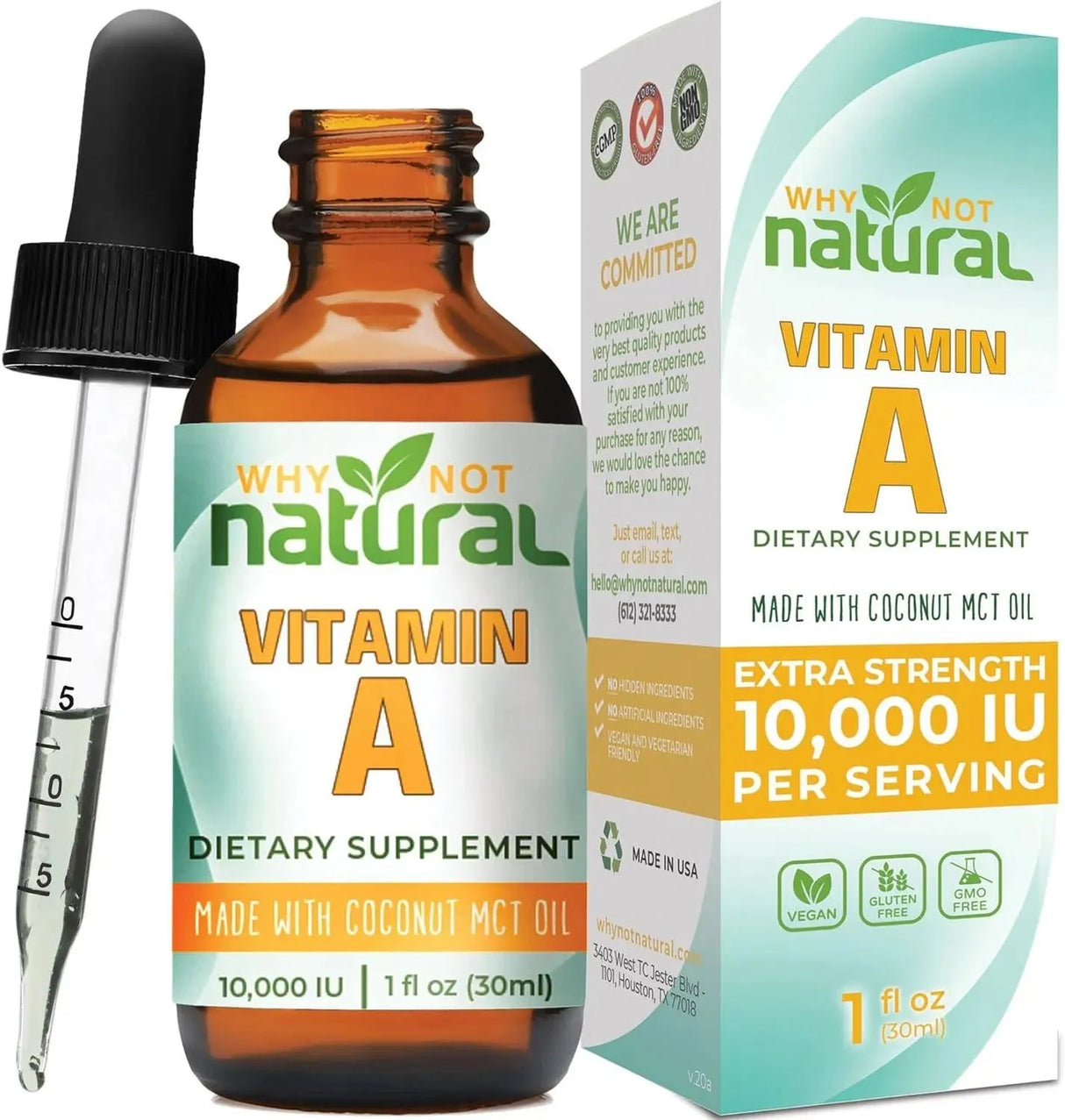 WHY NOT NATURAL - Why Not Natural Vitamin A Drops 10000 IU 30Ml. - The Red Vitamin MX - Suplementos Alimenticios - {{ shop.shopifyCountryName }}