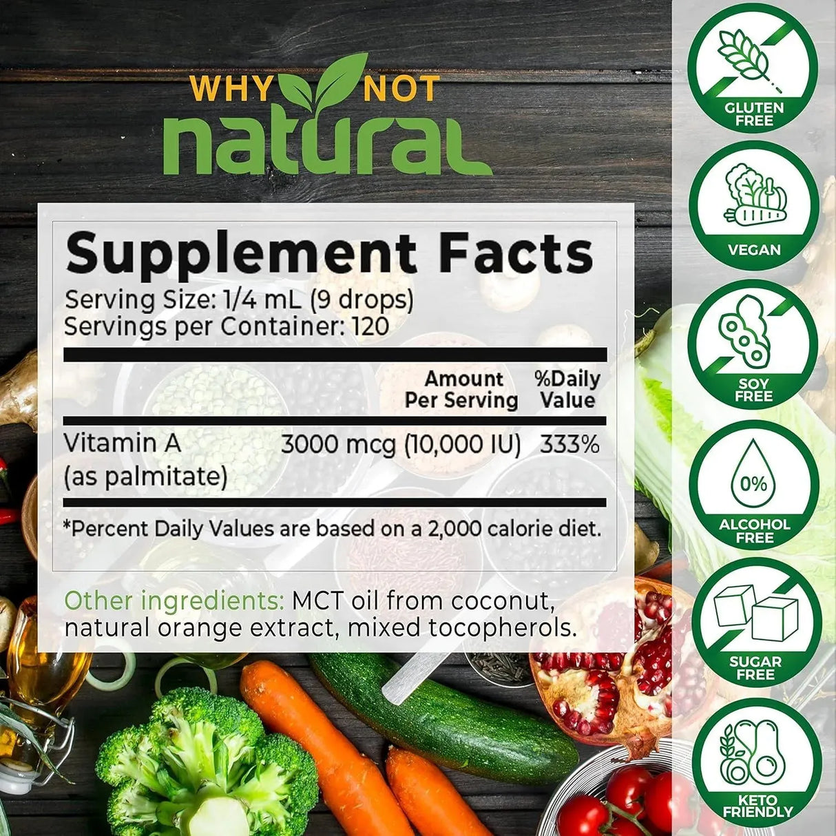 WHY NOT NATURAL - Why Not Natural Vitamin A Drops 10000 IU 30Ml. - The Red Vitamin MX - Suplementos Alimenticios - {{ shop.shopifyCountryName }}