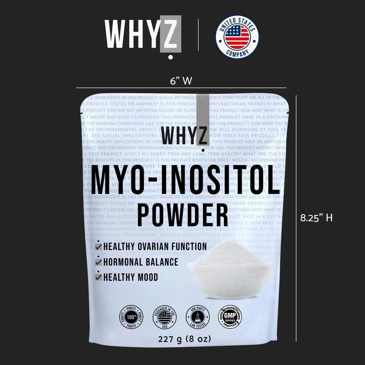 WHYZ - WHYZ Myo-Inositol Powder 227Gr. - The Red Vitamin MX - Suplementos Alimenticios - {{ shop.shopifyCountryName }}