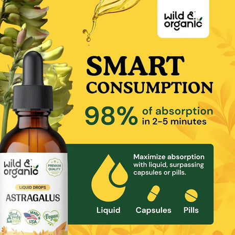 WILD & ORGANIC - Wild & Organic Astragalus Root Tincture 2 Fl. Oz. - The Red Vitamin MX - Suplementos Alimenticios - {{ shop.shopifyCountryName }}