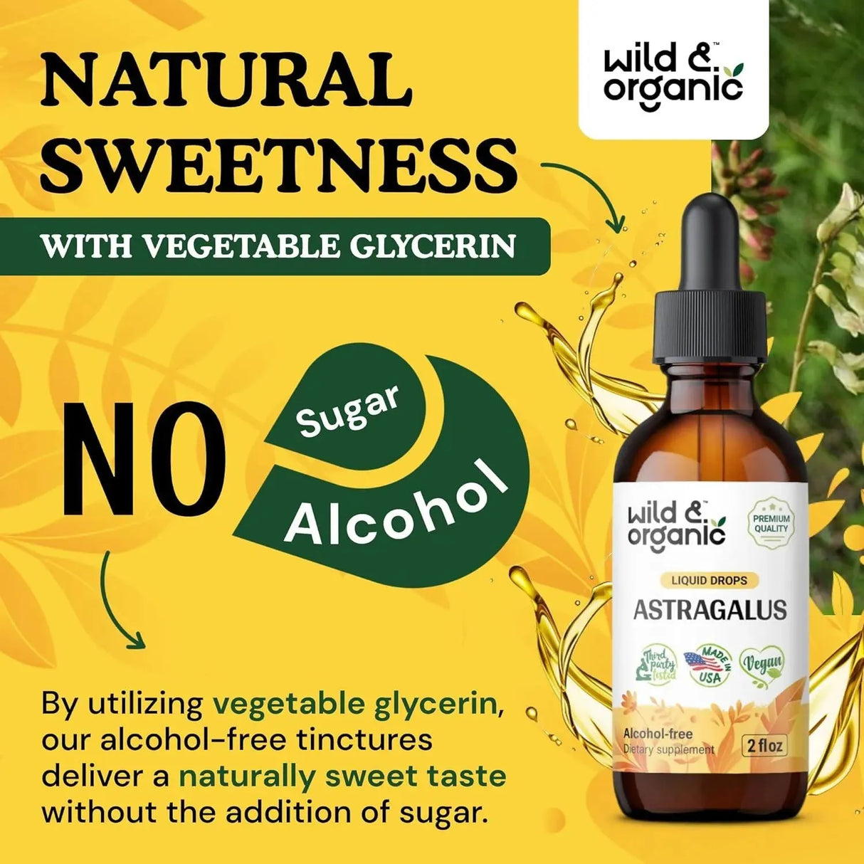 WILD & ORGANIC - Wild & Organic Astragalus Root Tincture 2 Fl. Oz. - The Red Vitamin MX - Suplementos Alimenticios - {{ shop.shopifyCountryName }}