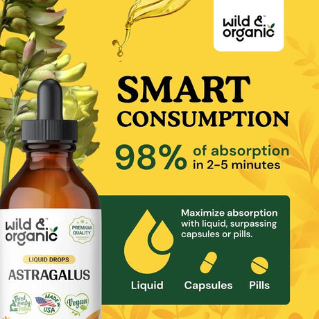 WILD & ORGANIC - Wild & Organic Astragalus Root Tincture 4 Fl. Oz. - The Red Vitamin MX - Suplementos Alimenticios - {{ shop.shopifyCountryName }}