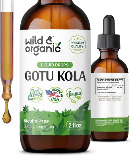WILD & ORGANIC - Wild & Organic Gotu Kola Drops 2 Fl.Oz. - The Red Vitamin MX - Suplementos Alimenticios - {{ shop.shopifyCountryName }}
