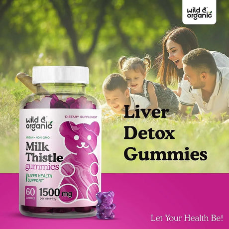 WILD & ORGANIC - Wild & Organic Milk Thistle Gummies 1500Mg. 60 Gomitas - The Red Vitamin MX - Suplementos Alimenticios - {{ shop.shopifyCountryName }}