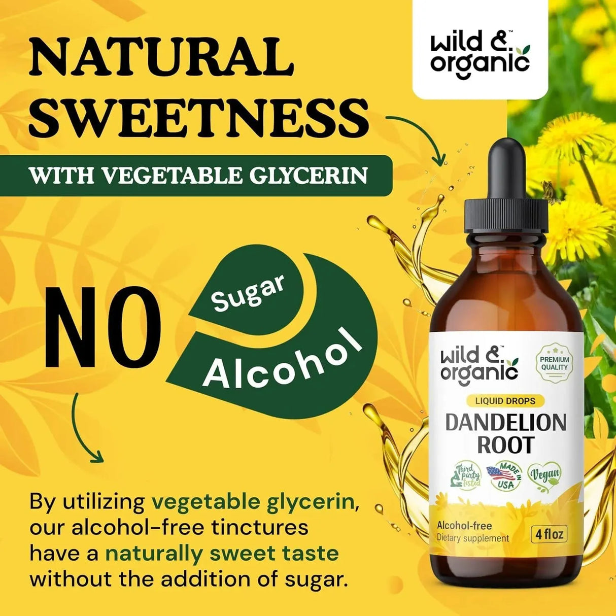 WILD & ORGANIC - Wild & Organic Organic Dandelion Root Liquid Extract 4 Fl.Oz. - The Red Vitamin MX - Suplementos Alimenticios - {{ shop.shopifyCountryName }}