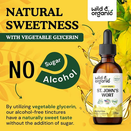 WILD & ORGANIC - Wild & Organic St Johns Wort Tincture 2 Fl.Oz. - The Red Vitamin MX - Suplementos Alimenticios - {{ shop.shopifyCountryName }}