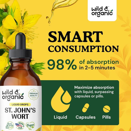 WILD & ORGANIC - Wild & Organic St Johns Wort Tincture 4 Fl.Oz. - The Red Vitamin MX - Suplementos Alimenticios - {{ shop.shopifyCountryName }}