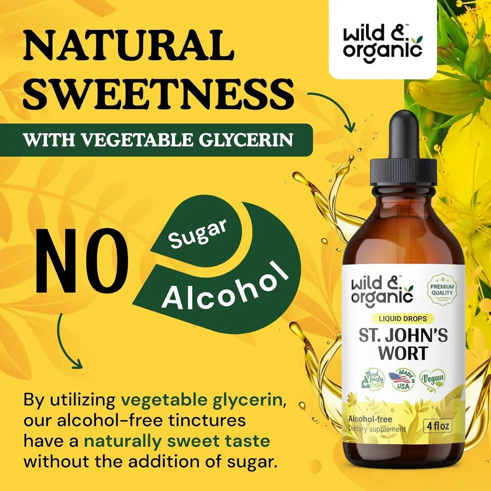 WILD & ORGANIC - Wild & Organic St Johns Wort Tincture 4 Fl.Oz. - The Red Vitamin MX - Suplementos Alimenticios - {{ shop.shopifyCountryName }}