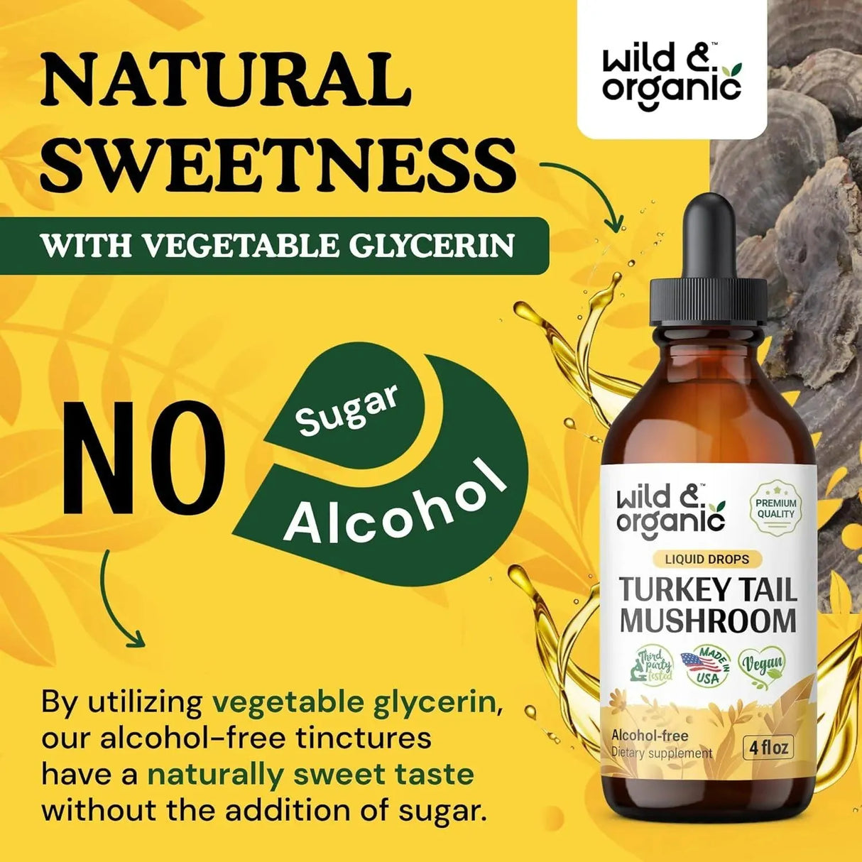 WILD & ORGANIC - Wild & Organic Turkey Tail Mushroom Liquid Extract 4 Fl.Oz. - The Red Vitamin MX - Suplementos Alimenticios - {{ shop.shopifyCountryName }}