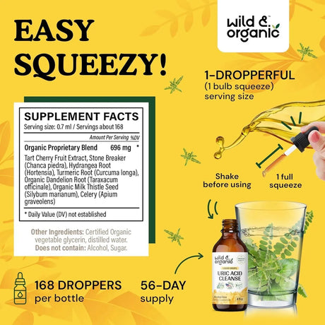 WILD & ORGANIC - Wild & Organic Uric Acid Cleanse Drops 4 Fl.Oz. - The Red Vitamin MX - Suplementos Alimenticios - {{ shop.shopifyCountryName }}