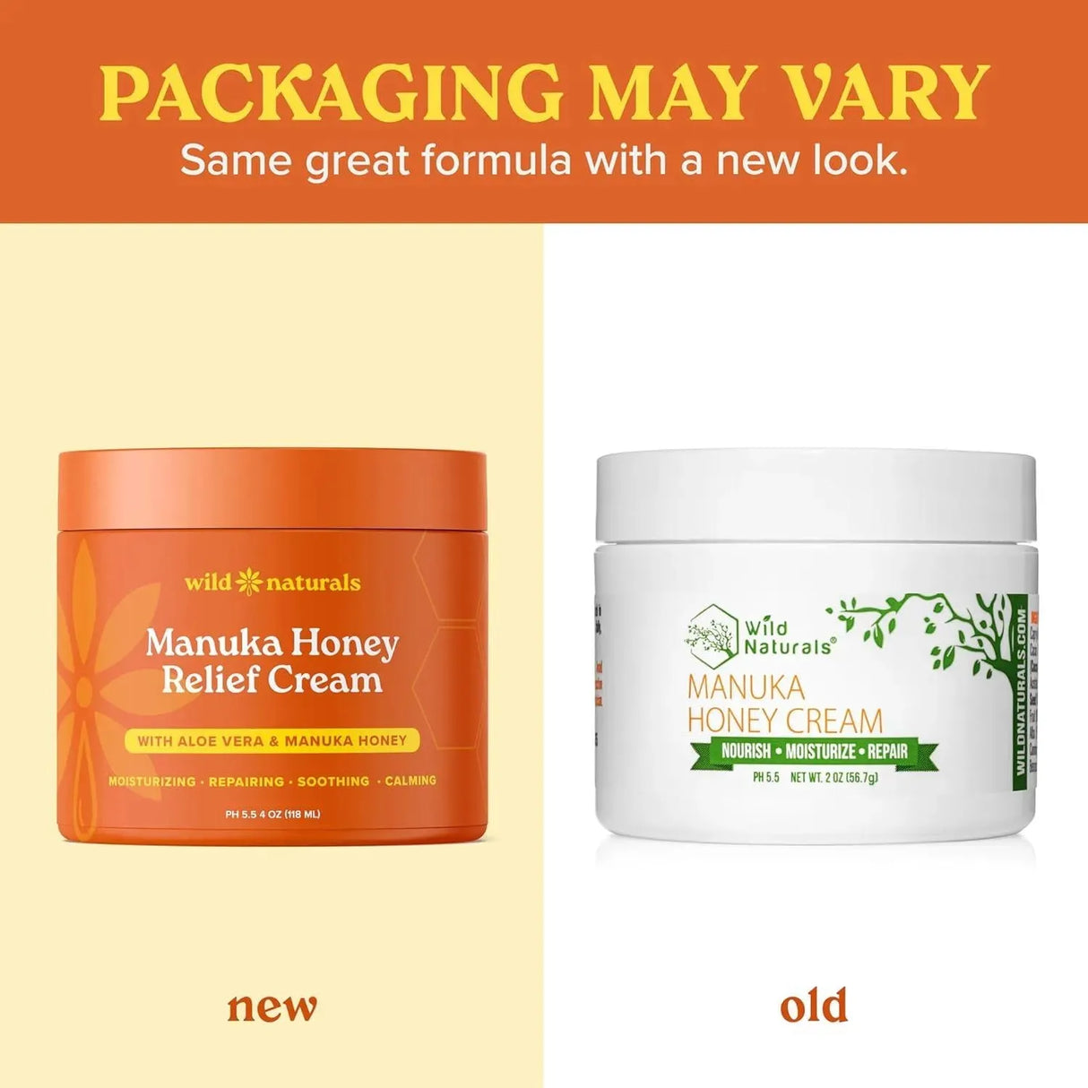 WILD NATURALS - Wild Naturals Manuka Honey Cream Moisturizer for Dry Skin 118Ml. - The Red Vitamin MX - Cremas Corporales - {{ shop.shopifyCountryName }}