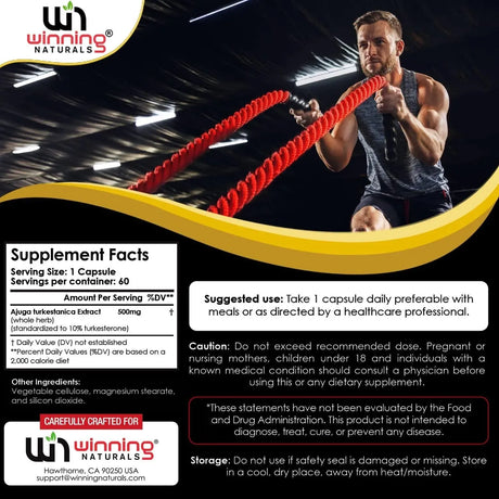 WINNING NATURALS - Winning Naturals Turkesterone 500Mg. 60 Capsulas - The Red Vitamin MX - Suplementos Alimenticios - {{ shop.shopifyCountryName }}