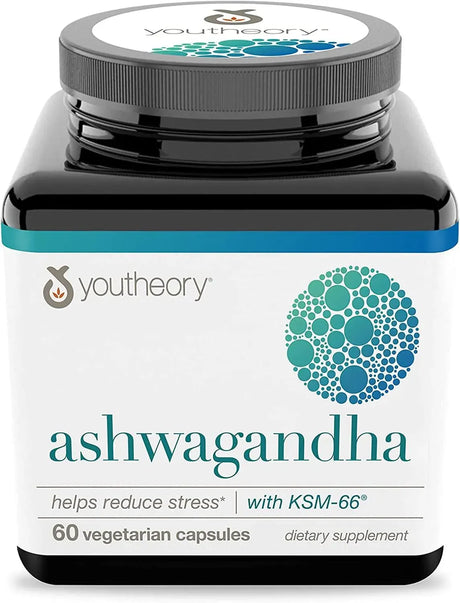 YOUTHEORY - Youtheory Ashwagandha 60 Capsulas - The Red Vitamin MX - Suplementos Alimenticios - {{ shop.shopifyCountryName }}